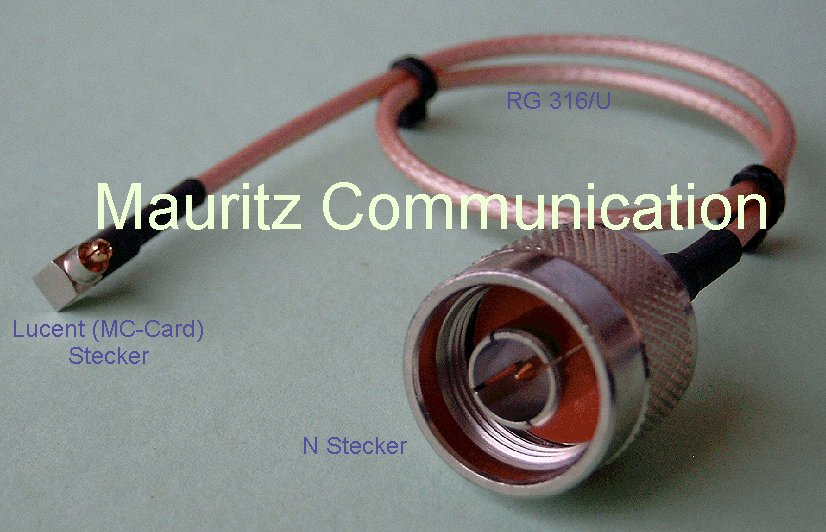 Pigtail: Lucent Winkelstecker mit N Stecker