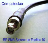 RP-SMA-Stecker - Crimpstecker - Koaxkabel Ecoflex-10